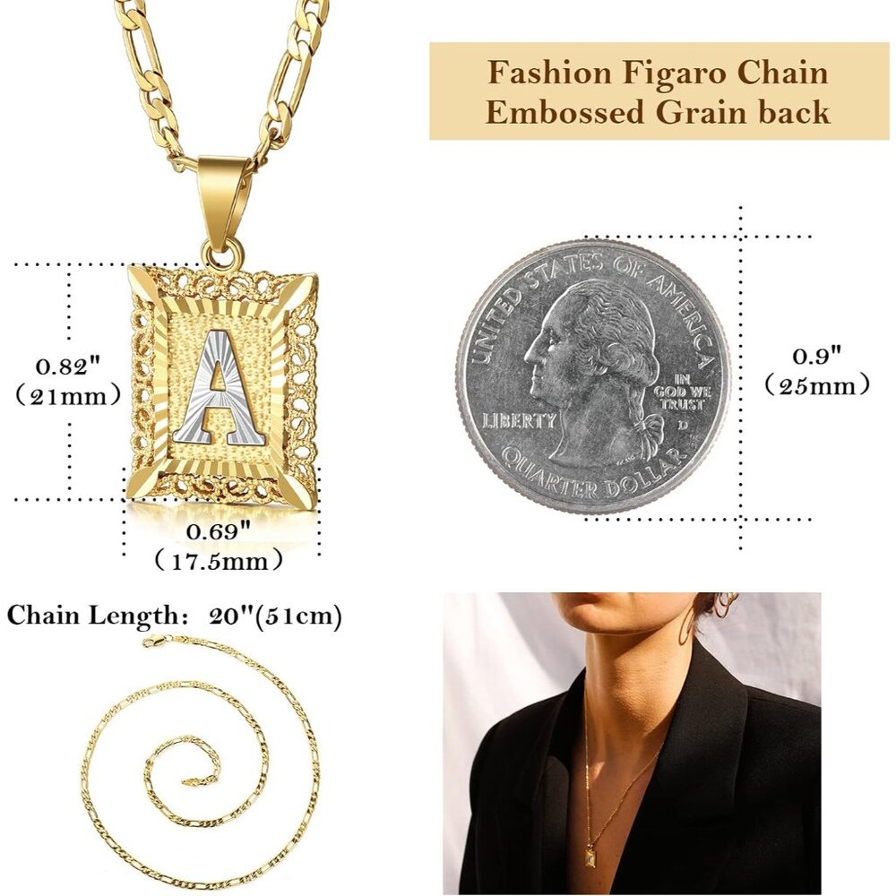 Stylish Gold-Plated Initial Monogram Necklace For… - image 5